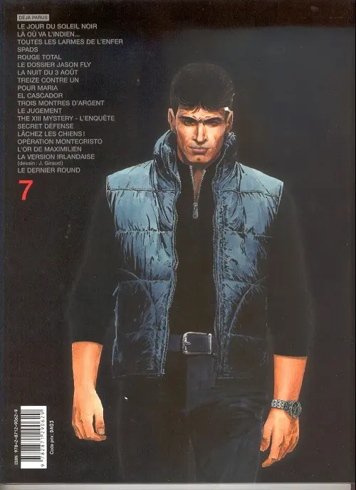 Verso de l'album XIII Tome 7 La nuit du 3 août