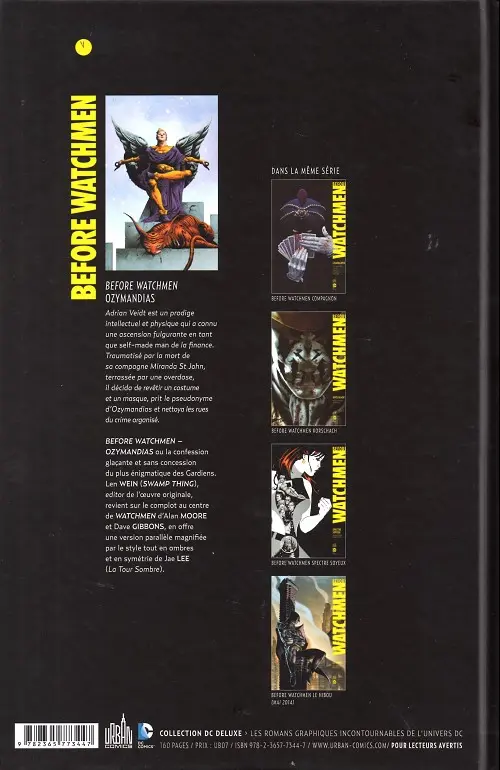 Verso de l'album Before Watchmen Ozymandias
