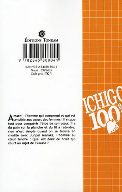 Verso de l'album Ichigo 100% 13 La jeune fille et le scandale