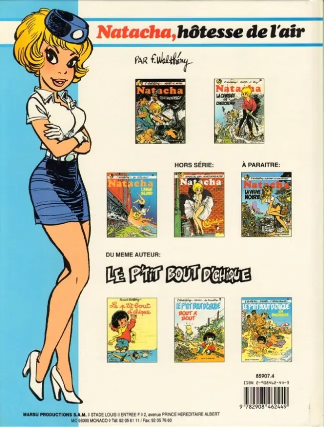 Verso de l'album Natacha Tome 16 L'ange blond