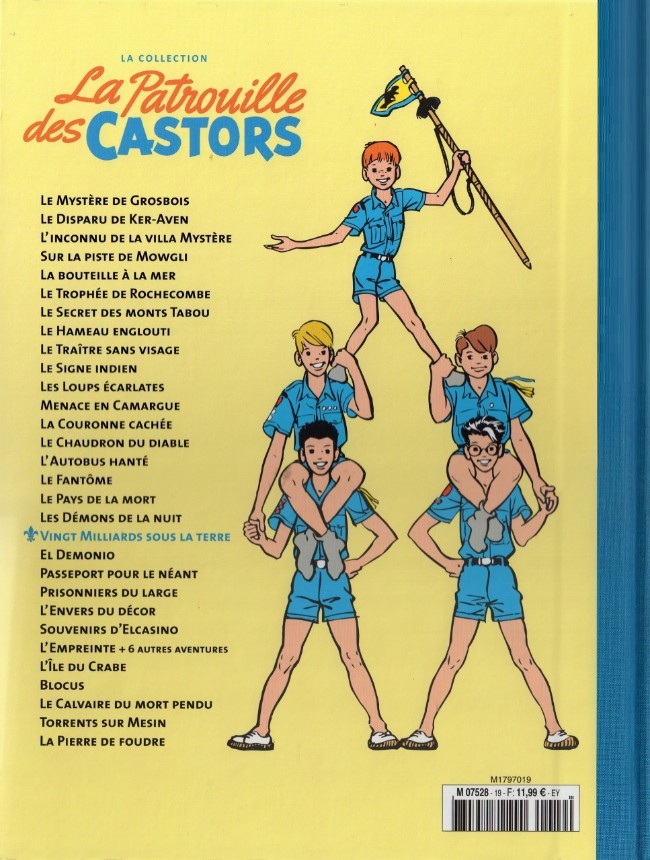 Verso de l'album La Patrouille des Castors La collection - Hachette Tome 19 Vingt milliards sous la terre