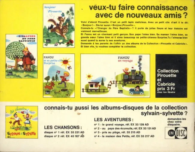 Verso de l'album Sylvain et Sylvette Tome 70 Le train des bons enfants