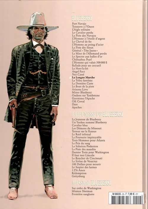 Verso de l'album Blueberry La Collection Tome 19 La Longue Marche