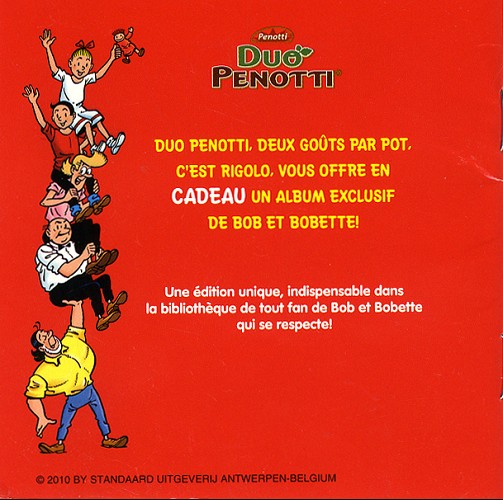 Verso de l'album Bob et Bobette (Publicitaire) Les Quatre Travaux de Lambique