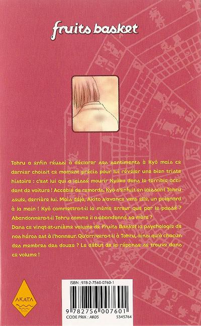 Verso de l'album Fruits basket 21