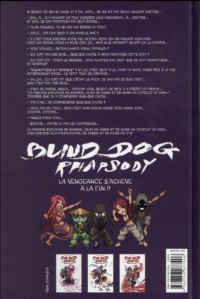 Verso de l'album Blind Dog Rhapsody Tome 3