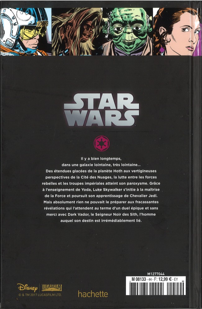 Verso de l'album Star Wars - Légendes - La Collection Tome 44 Episode V. L'Empire Contre-Attaque