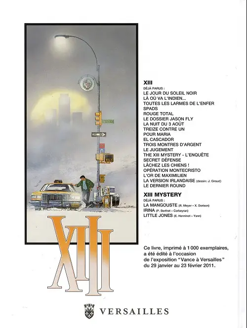 Verso de l'album XIII Tome 19 Le dernier round