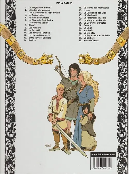 Verso de l'album Thorgal Tome 19 La Forteresse invisible