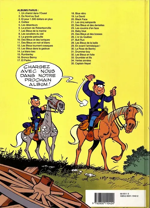 Verso de l'album Les Tuniques Bleues Tome 21 Les cinq salopards