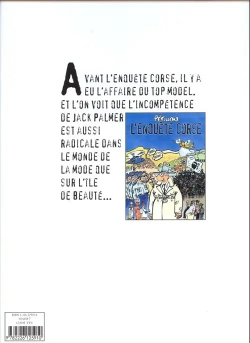 Verso de l'album Jack Palmer Tome 11 L'affaire du top model