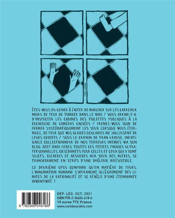 Verso de l'album Peurs Bleues et Humour Noir Tome 2