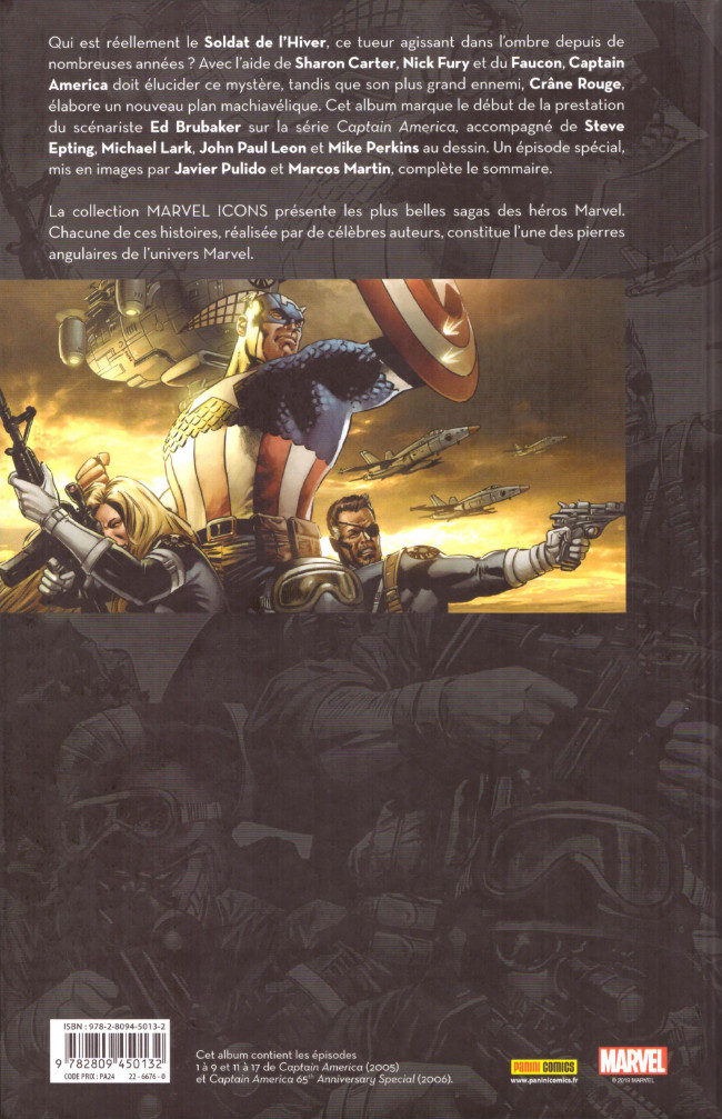 Verso de l'album Captain America Tome 1