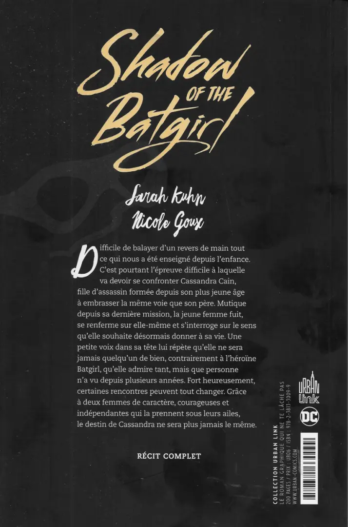 Verso de l'album Shadow of the Batgirl