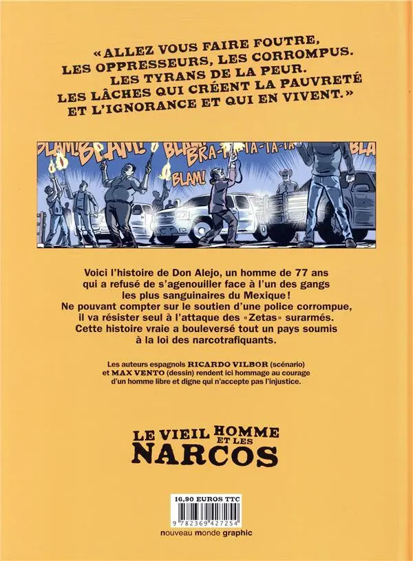 Verso de l'album Le vieil homme et les narcos