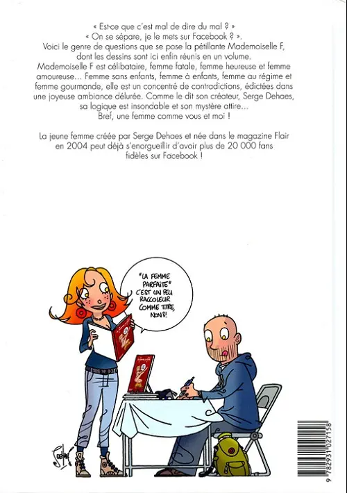 Verso de l'album Mademoiselle F Une compilation des aventures de Mademoiselle F