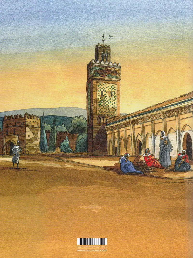 Verso de l'album Les voyages d'Ibn Battûta