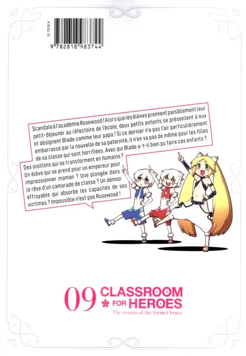Verso de l'album Classroom for Heroes 09