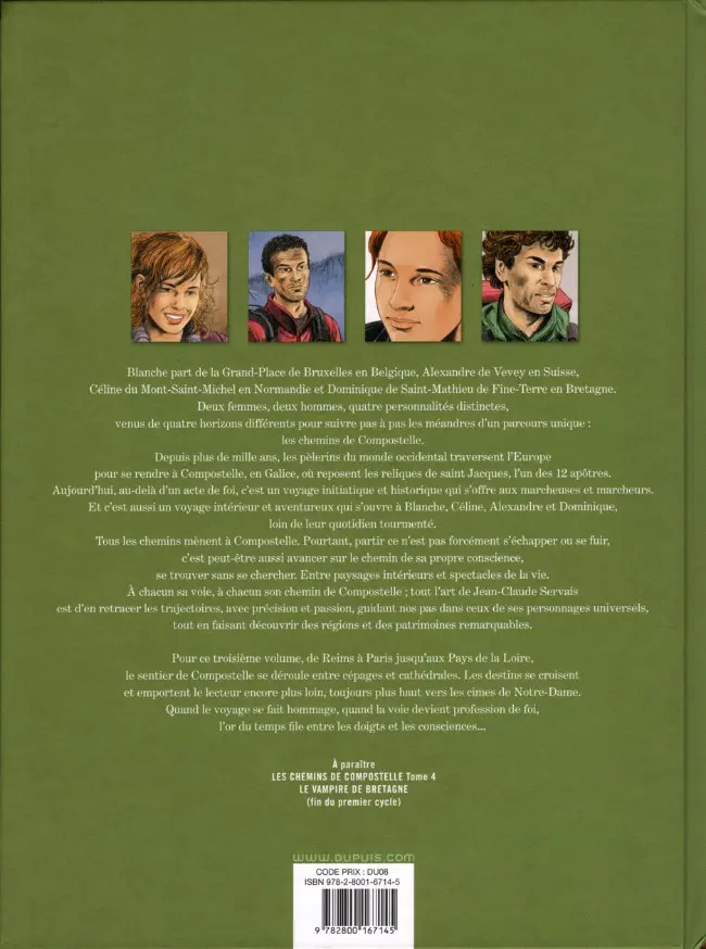 Verso de l'album Les Chemins de Compostelle Tome 3 Notre-Dame