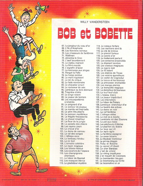 Verso de l'album Bob et Bobette Tome 122 Les ciseaux magiques
