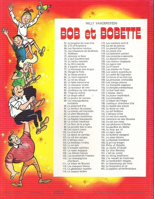 Verso de l'album Bob et Bobette Tome 139 Le toubib des arbres