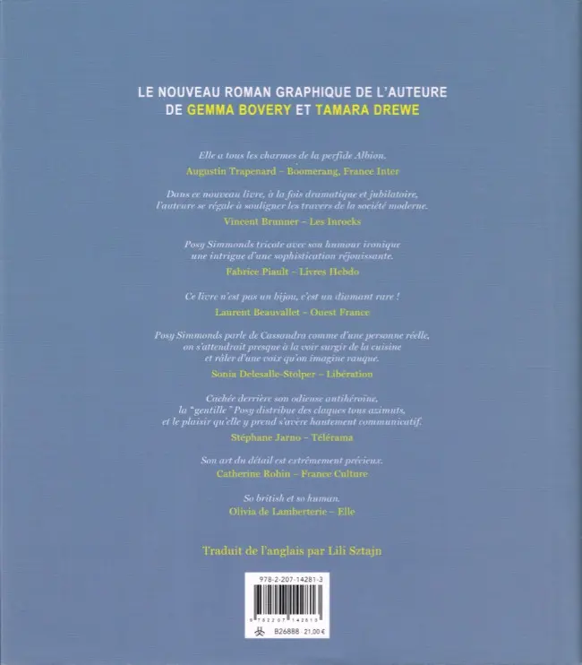 Verso de l'album Cassandra Darke