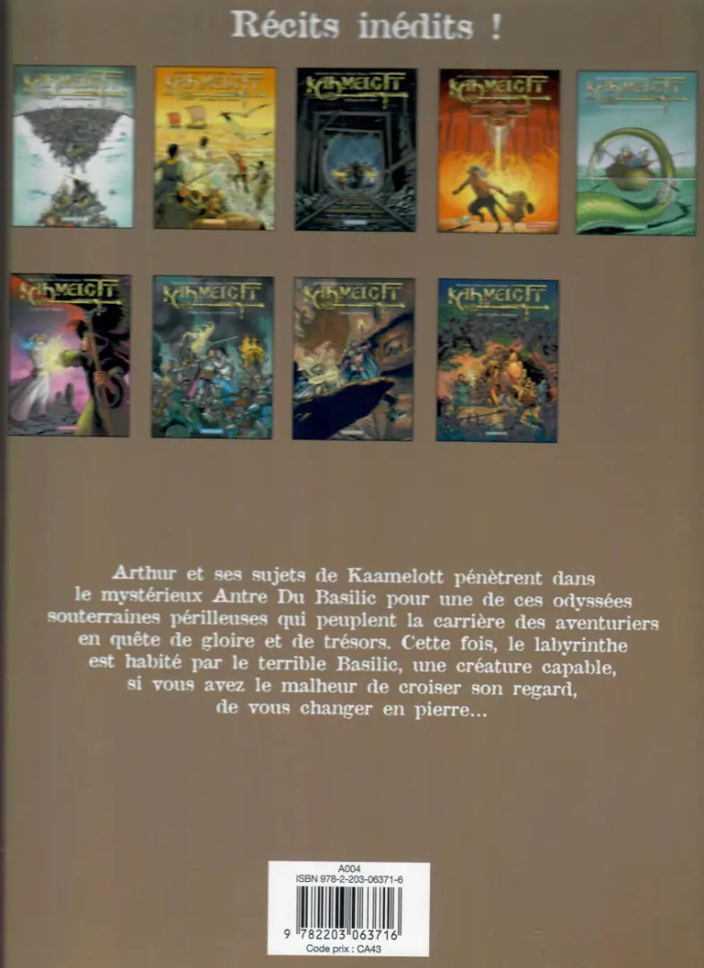 Verso de l'album Kaamelott Tome 8 L'Antre Du Basilic