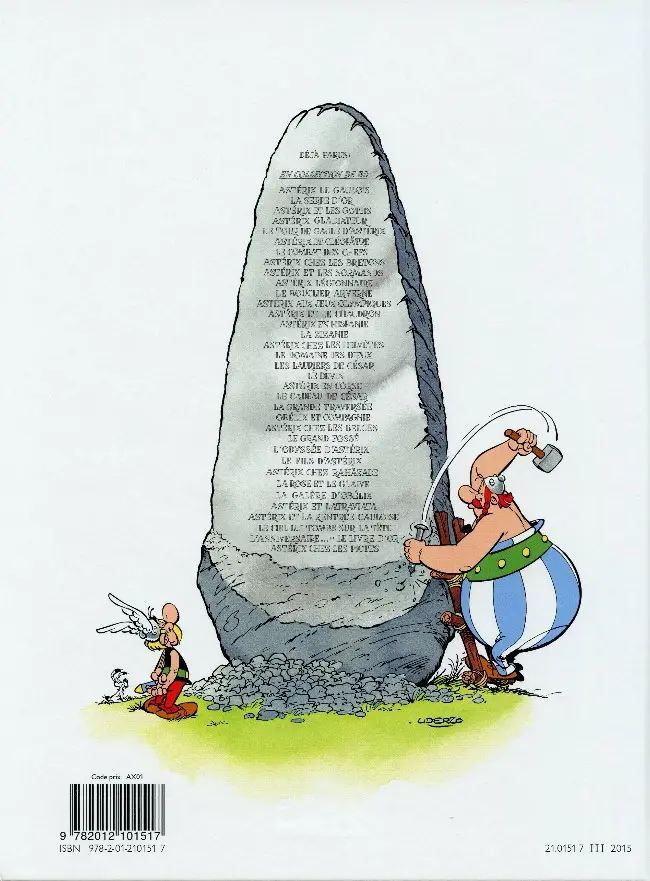 Verso de l'album Astérix Tome 19 Le devin