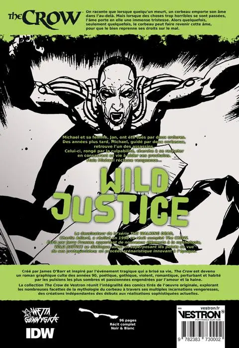 Verso de l'album The crow - Wild justice