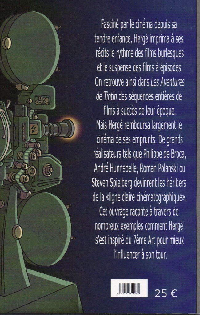 Verso de l'album Hergé & Le 7ème Art