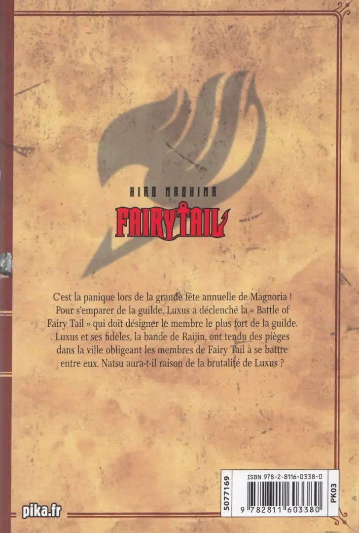 Verso de l'album Fairy Tail 14