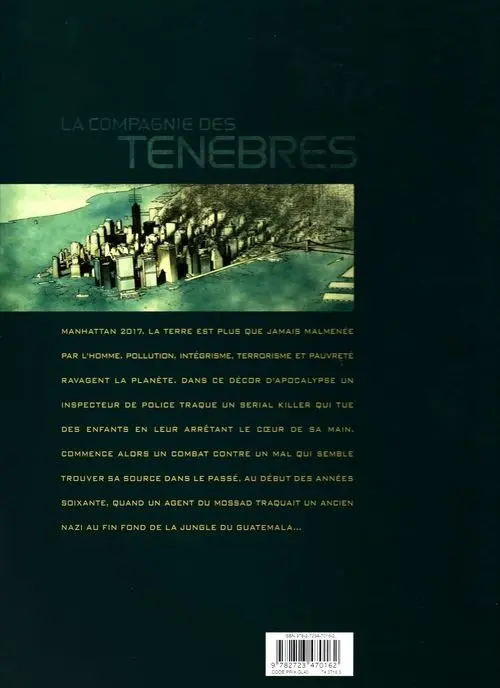 Verso de l'album La Compagnie des ténèbres Tome 1 Joseph Adams