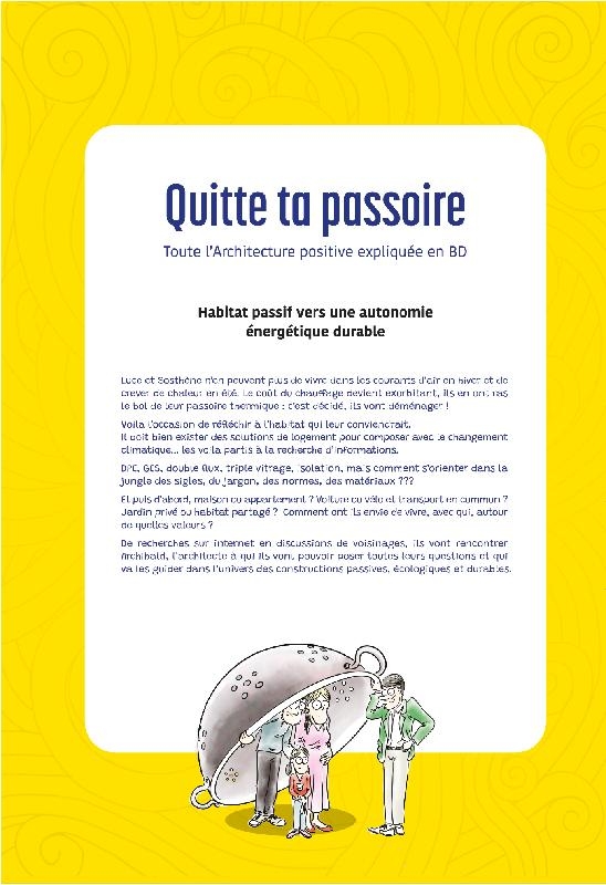 Verso de l'album Quitte ta passoire Toute l'architecture positive expliquée en BD