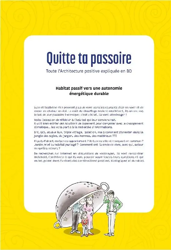 Verso de l'album Quitte ta passoire Toute l'architecture positive expliquée en BD