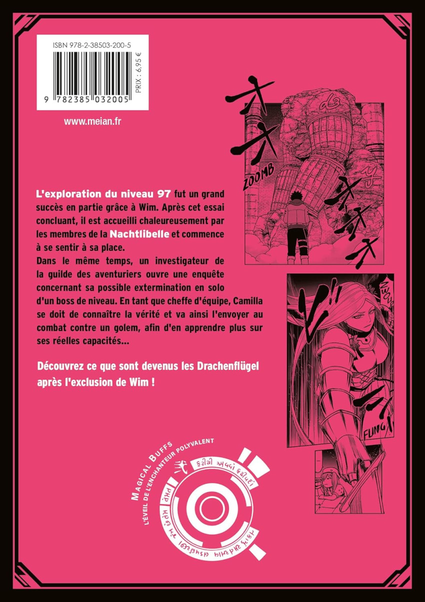 Verso de l'album Magical Buffs - L'éveil de l'enchanteur polyvalent 2