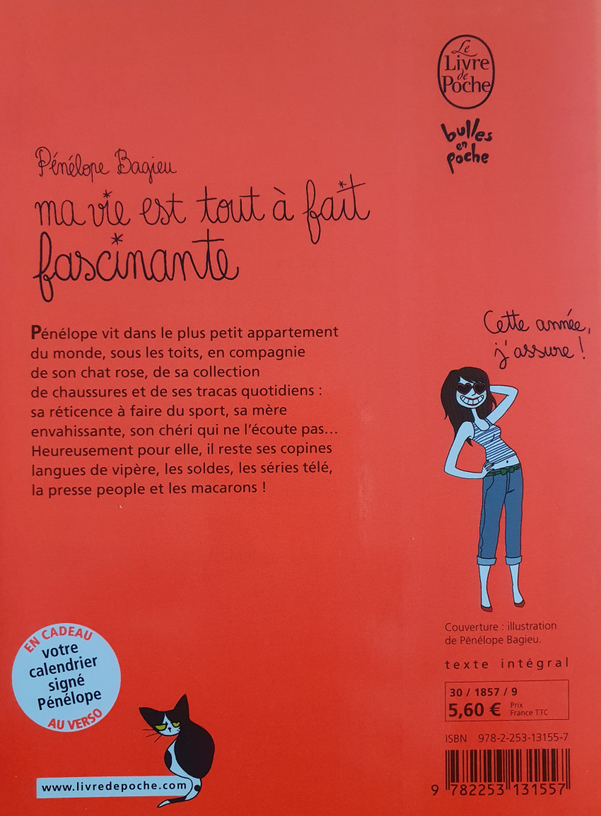 Verso de l'album Ma vie est tout à fait fascinante