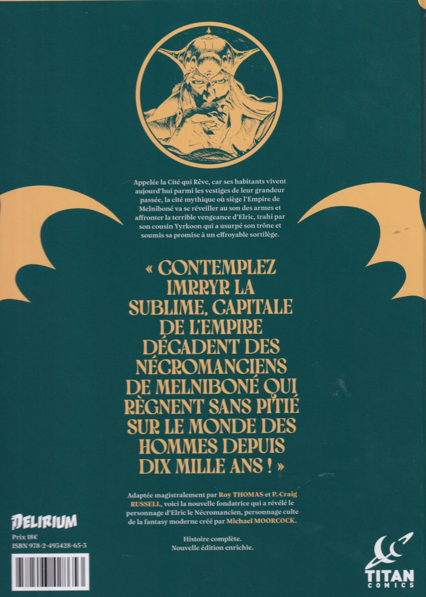 Verso de l'album Elric 3 La cité qui rêve