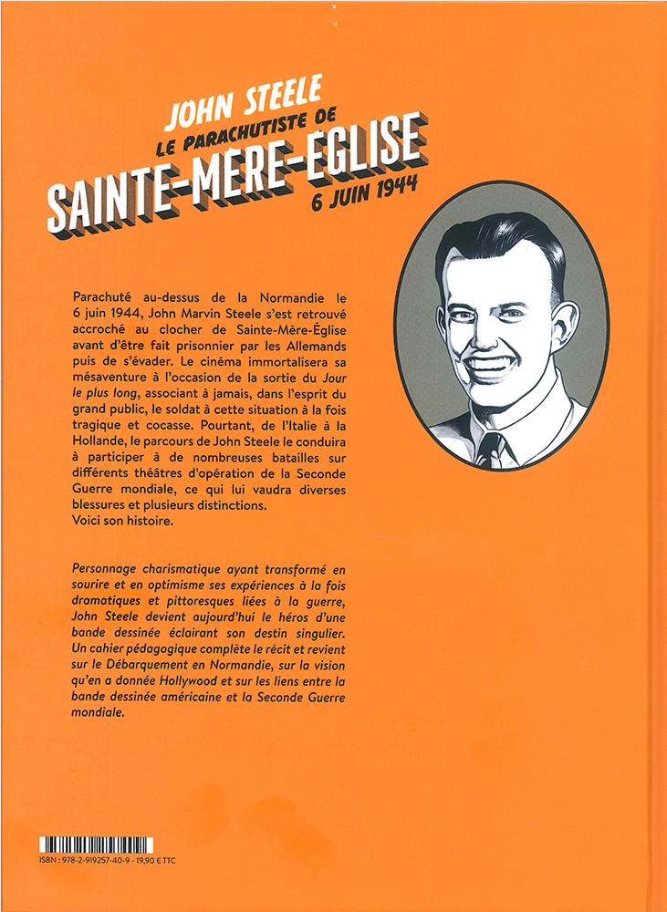 Verso de l'album John Steele - Le parachutiste de Sainte-Mère-Église 6 juin 1944