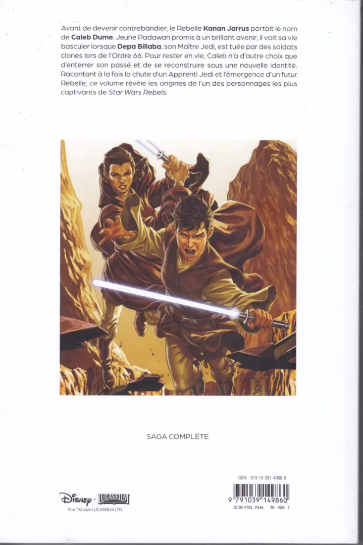 Verso de l'album Star Wars - Kanan Kanan