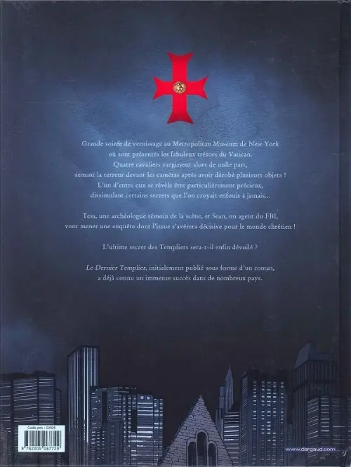 Verso de l'album Le Dernier templier Tome 4 Le faucon du temple