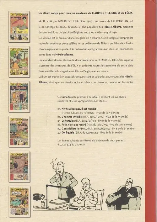Verso de l'album Félix Intégrale Tome 5