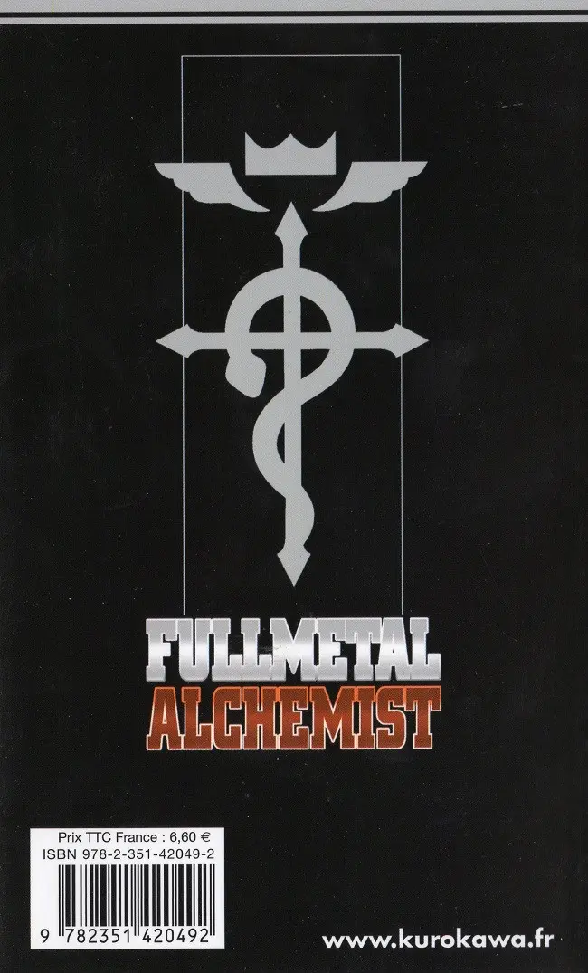 Verso de l'album FullMetal Alchemist Tome 9