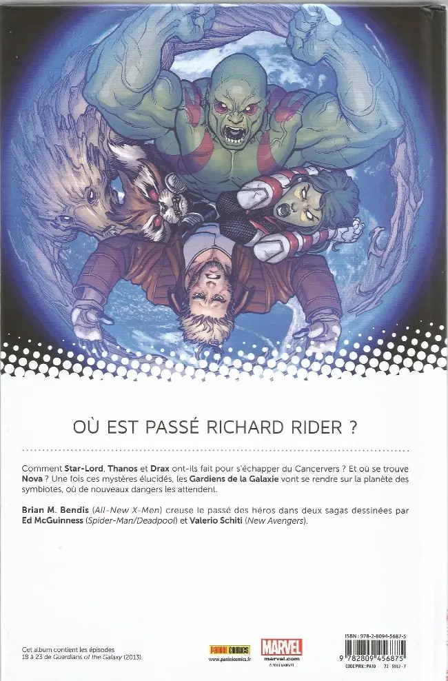 Verso de l'album Les Gardiens de la Galaxie Tome 4 Original Sin