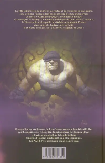 Verso de l'album The Goon Tome 1 Rien que de la misère