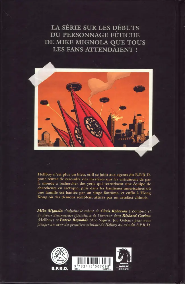 Verso de l'album Hellboy & B.P.R.D. Tome 3 1954