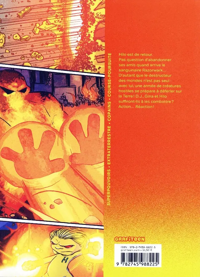 Verso de l'album Hilo Tome 3 Le garçon qui sauvait le monde entier