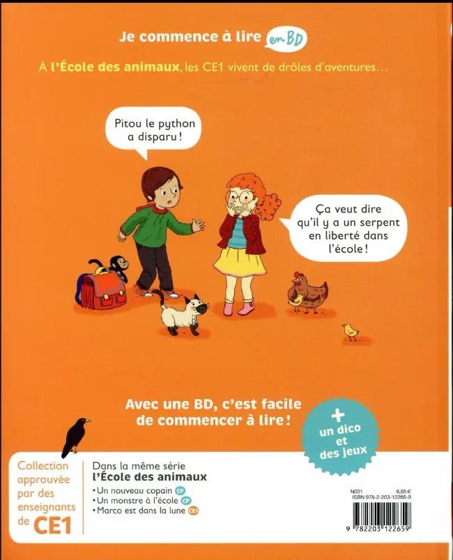 Verso de l'album Je commence à lire en BD CE1 Tome 1 Drôle de rentrée !