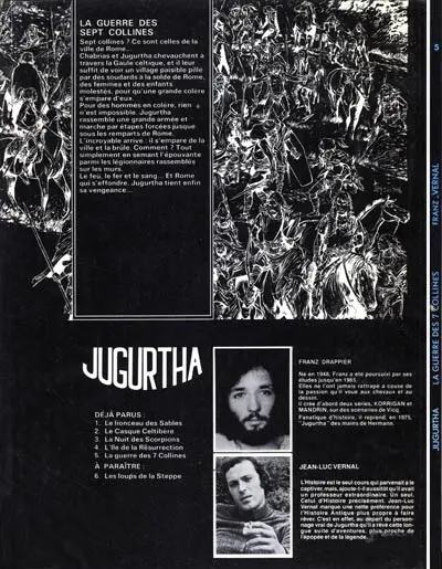 Verso de l'album Jugurtha Tome 5 La guerre des 7 collines