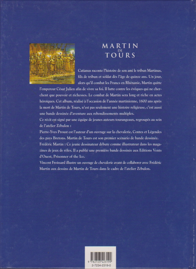 Verso de l'album Martin de Tours