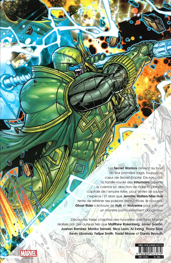 Verso de l'album Marvel Heroes Tome 2 Pied Au Plancher